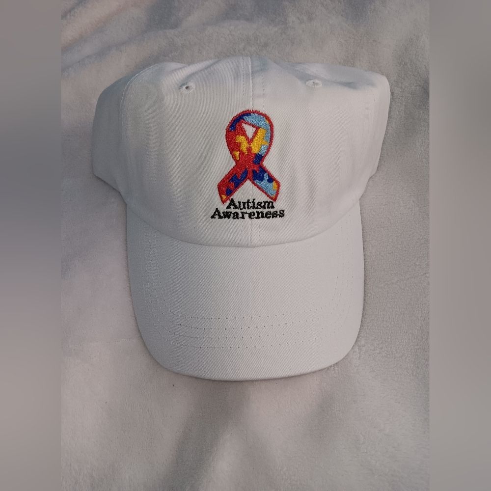 Autism Awareness White Baseball Cap Unisex New Without Tags